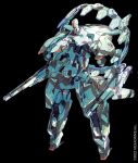  arm_cannon black_background highres jnt looking_ahead mecha no_humans official_art robot science_fiction solo standing voidcrisis weapon 