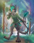  4_ears absurd_res anthro avali avarien borg clothed clothing feathers feet female fur hi_res looking_at_viewer multi_ear solo winged_arms wings 