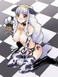  animal_ears animal_print bad_id bad_pixiv_id bell bell_collar blush boots breasts checkered collar cow_ears cow_girl cow_print cow_tail cum cum_on_body cum_on_breasts cum_on_upper_body elbow_gloves facial ganaha_hibiki garter_belt gloves hidebou highres horns idolmaster idolmaster_(classic) idolmaster_1 large_breasts long_hair panties print_legwear shijou_takane side-tie_panties silver_hair sitting solo tail thighhighs underwear 