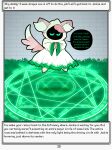  absurd_res anthro clothing dialogue elemental_creature english_text female flora_fauna generation_5_pokemon glowing glowing_eyes green_eyes hi_res hidden_face jackie_torrel_(rodent_powered) magic magic_circle minccino nintendo plant pokemon pokemon_(species) pokemon_mystery_dungeon robe rodent_powered_(softestpuffss) softestpuffss solo speech_bubble spike_chunsoft stone_wall text wall_(structure) 