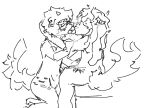 ambiguous_gender andromorph andromorph/male animal_humanoid anthro blush bodily_fluids butt canid canine canis desolatedemise digital_drawing_(artwork) digital_media_(artwork) domestic_dog duo eyes_closed feet fluffy fox french_kissing fur hair holding_arm holding_head holding_hips humanoid intersex intersex/male kissing leg_markings male male/male mammal mammal_humanoid markings mythological_creature mythology nude open_mouth saliva simple_background soot_(desolatedemise) tail tongue tongue_out valentino_(pogdoggythedoggy) wolf