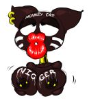  2022 african ahegao anonymous_artist anthro big_breasts bodypaint breast_fondling breast_play breasts brown_body brown_fur dark_body dark_fur domestic_cat eyeshadow felid feline felis female fondling fur hand_on_breast holding_breast jewelry lips looking_pleasured makeup mammal nipple_piercing nipples piercing racism red_lips simple_background sletah_(character) solo solo_focus thick_lips white_background 