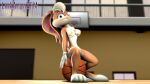  3d_(artwork) absurd_res accessory anthro ball basketball_(ball) basketball_hoop blonde_hair blue_eyes breasts buckteeth butt clothing digital_media_(artwork) doggystyle eyelashes female female_focus from_behind_position fur gloves gym hair hair_accessory hairband handwear hi_res lagomorph leporid linkaransfm lola_bunny long_ears looking_at_hand looking_at_viewer looney_tunes makeup mammal nipples nude orange_body rabbit sex short_tail sitting smile solo solo_focus source_filmmaker teeth warner_brothers 