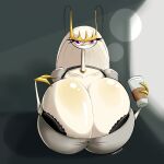  1:1 2019 absurd_res antennae_(anatomy) anthro beverage big_breasts black_bra black_clothing black_underwear bra breasts bust_portrait button_(fastener) cleavage clothed clothing coffee coffee_cup container cup digital_media_(artwork) dress_shirt eyewear female glasses grey_background hi_res holding_cup holding_object huge_breasts hyper hyper_breasts light lighting looking_at_viewer nintendo pheromosa pok&eacute;mon pok&eacute;mon_(species) portrait purple_eyes shaded shirt signature simple_background skimpy solo stretched_clothing tasteofchoklit topwear ultra_beast underwear video_games white_body white_clothing white_topwear 