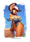  absurd_res anthro big_breasts breasts elizabeth_fox female hi_res short_stack solo viejillox 