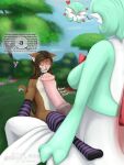  &lt;3 alpha_pok&eacute;mon animal_genitalia animal_penis arm_warmers armwear background_character big_breasts big_penis blaze_(mglblaze) blue_eyes blush bodily_fluids breasts brown_body brown_fur brown_hair clothing collar domestic_cat dominant dominant_gynomorph dominant_herm dominant_intersex duo_focus emote equine_penis eyes_closed face_to_face felid feline felis footwear fur gardevoir genitals girly grass green_body green_hair group gynomorph hair hedge herm herm/male hi_res huge_penis hyper hyper_genitalia hyper_penis internal_monologue intersex intersex/male larger_herm larger_intersex legwear long_hair male mammal mglblaze michelle_(dashboom) mouse murid murine nintendo nipples nude on_ground onomatopoeia open_mouth outdoor_nudity outside penis plant pok&eacute;mon pok&eacute;mon_(species) profanity rodent size_difference smaller_male socks sound_effects staring_at_penis submissive submissive_male sweat text thigh_highs thigh_socks tree video_games white_body white_fur wide_eyed worried worried_look 