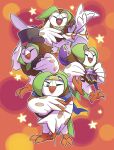  bird black_eyes blue_headband closed_eyes commentary_request dartrix hat headband highres no_humans one_eye_closed open_mouth pkpokopoko3 poke_ball_print pokemon pokemon_(creature) star_(symbol) tongue 