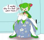  clothed clothing clothing_lift cosmo_the_seedrian diaper dress dress_lift elemental_creature female flora_fauna humanoid plant seedrian sega sir-dancalot solo sonic_the_hedgehog_(series) sonic_x wide_hips 