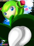  big_butt butt clothing cosmo_the_seedrian dress elemental_creature female flora_fauna hi_res humanoid nobody147 parachute_dress plant seedrian sega solo sonic_the_hedgehog_(series) sonic_x upskirt wide_hips 