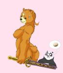  absurd_res anthro black_body blush blush_lines bodily_fluids breasts brown_body brown_fur butt digital_media_(artwork) dktorzi dreamworks drooling dumplings duo female food fur giant_panda hair hi_res holding_object holding_weapon kung_fu_panda kung_fu_panda_the_dragon_knight luthera_the_wandering_blade male mammal master_po_ping melee_weapon multicolored_body netflix nipples nude overweight ponytail saliva simple_background smile standing sword thought_bubble two_tone_body ursid weapon white_background 
