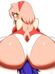  amy_rose anthro big_breasts big_butt blue_body blue_skin breasts bubble_butt butt clothing dress duo eulipotyphlan facesitting female green_eyes hair hedgehog hi_res huge_butt looking_back male mammal panties pink_body pink_hair pink_skin red_clothing red_dress sega sitting sitting_on_another sonic_the_hedgehog sonic_the_hedgehog_(series) underwear zaviel 