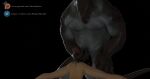  alexandraus anthro balls blender_(software) duo erection female genitals hi_res human humanoid imminent_sex interspecies male male/female mammal monster nude on penis reptile scalie simple_background video_games 