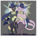  absurd_res accessory anthro big_breasts bow_(feature) bow_accessory bow_ribbon breasts cleavage clothed clothing cuff_links digital_media_(artwork) duo eeveelution espeon female fishnet fishnet_clothing fishnet_legwear footwear frilly frilly_clothing fur garter_straps hand_holding hat headgear headwear hi_res huge_breasts jacket legwear leotard looking_at_viewer mammal nintendo pok&eacute;mon pok&eacute;mon_(species) polaroid_photo shoes side_by_side simple_background stockings the_lost_artist thick_thighs thigh_highs tight_clothing top_hat topwear umbreon video_games 