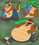  abdominal_bulge activision anthro bandicoot belly big_belly bottomwear breasts bulge burping butt butt_lick canid canine canis clothed clothed_female clothing countershade_torso countershading crash_bandicoot_(series) crocodilian denim denim_clothing digital_media_(artwork) dingo dingodile duo female female_prey hand_on_stomach hi_res humanoid hybrid jeans licking lying male male/female male_pred mammal marsupial navel neck_bulge nom nonamesrleft on_back oral_vore outie_navel overweight overweight_male pants pirate_tawna reptile satisfied_look scalie sequence sharp_teeth shirtless_male sitting swallowing tawna_bandicoot teeth throat tongue tongue_out unwilling_prey video_games vore 