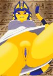  2022 absurd_res animal_crossing ankha_(animal_crossing) ankha_zone anthro anus anus_peek belly big_breasts blue_hair blue_pussy bottomless bottomwear bottomwear_pull breasts breath butt clitoral_hood clitoris close-up clothed clothing clothing_lift clothing_pull colored colored_genitalia egyptian egyptian_clothing egyptian_headdress erect_nipples felid feline female focus_on_pussy frown frowning_at_viewer fur furfe genitals hair headdress hi_res hieroglyphics huff humanoid inside jewelry lips looking_at_viewer looking_down low-angle_view mammal narrowed_eyes navel nintendo nipple_outline nipples no_underwear open_clothing open_shirt open_topwear pantsless presenting presenting_anus presenting_pussy pubic_mound purple_eyes pussy pussy_focus raised_bottomwear raised_clothing raised_leg raised_shirt raised_skirt raised_tail raised_topwear shaded shaved_pussy shirt shirt_lift shirt_only shirt_pull shirt_up short_hair skirt skirt_lift skirt_only skirt_pull slit solo squint standing thick_lips thick_thighs topwear topwear_only topwear_pull video_games yellow_body yellow_fur 