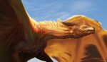  2022 ambiguous_gender claws day detailed_background digital_media_(artwork) dragon feral horn isvoc membrane_(anatomy) membranous_wings outside scales scalie sky solo spines western_dragon wings 