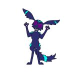  adam_teh_bre anthro blue_body blue_fur blue_tail bump_attack collar eeveelution fur long_ears markings multicolored_body multicolored_fur nintendo pawpads paws pink_eyes pink_sclera pok&eacute;mon pok&eacute;mon_(species) shiny_pok&eacute;mon smile solo tail_markings teeth two_tone_body two_tone_fur two_tone_tail umbreon video_games 