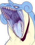  absurd_res ambiguous_gender blue_body blue_horn blue_tongue bodily_fluids front_view gaping_mouth glistening glistening_tongue hi_res horn imperatorcaesar lapras mouth_shot narrowed_eyes nintendo open_mouth pok&eacute;mon pok&eacute;mon_(species) saliva saliva_on_tongue saliva_string sharp_teeth simple_background solo teeth tongue video_games white_background yellow_body 