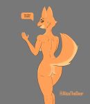  alicethedeer anthro bodily_fluids breasts canid canine diane_foxington digital_media_(artwork) dreamworks eyebrow_piercing facial_piercing female fox fur genitals hi_res looking_at_viewer mammal nude open_mouth orange_body orange_fur piercing pussy simple_background smile solo the_bad_guys 