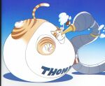  anthro boot_(artist) bootfromtv clothed clothing digital_media_(artwork) domestic_cat felid feline felis hi_res hose hose_in_mouth hose_inflation inanimate_object inflation male mammal simple_background solo thompson_(thompson_local_directory) thomson_(thomson_local) thomson_local 