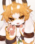  2022 4_fingers accessory anthro blep blush brown_body brown_eyes brown_fur canid canine chest_tuft claws cute_fangs dipstick_ears finger_claws fingers fluffy fox fur hair hair_accessory hi_res inari_(mofuaki) kemono looking_at_viewer male male_anthro mammal mofuaki multicolored_body multicolored_ears multicolored_fur multicolored_hair orange_body orange_fur orange_hair pawpads paws solo tongue tongue_out tuft white_body white_fur white_hair young 