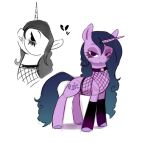  &lt;/3 2022 anotherdeadrat armwear clothing digital_media_(artwork) elbow_gloves equid equine eyelashes female feral fishnet gloves goth handwear hasbro hi_res horn izzy_moonbow_(mlp) looking_at_viewer mammal mlp_g5 my_little_pony purple_body simple_background standing unicorn 