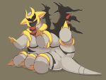  absurd_res altered_forme_giratina female feral genitals giratina hi_res legendary_pok&eacute;mon looking_at_viewer nintendo pok&eacute;mon pok&eacute;mon_(species) pussy red_eyes simple_background solo video_games wings zeamaeri 