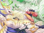  blush bodily_fluids claws cum cygames dragalia_lost dragon erection feathers feral fur genital_fluids genitals hi_res horn male male/male mythil_flower nintendo nude penis primal_jupiter_(dragalia_lost) primal_midgardsormr_(dragalia_lost) smile video_games 