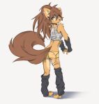  absurd_res anthro apogee_(tinygaypirate) arm_tuft arm_warmers armwear big_tail black_nose bottomwear breasts brown_body brown_eyes brown_fur brown_hair butt canid canine canis cheek_tuft clothing cowlick curled_tail digitigrade domestic_dog ear_piercing elbow_tuft eyebrow_through_hair eyebrows eyelashes facial_markings facial_piercing facial_tuft female floppy_ears fur furgonomics furry-specific_piercing gauged_ear grey_background hair head_markings hi_res inner_ear_fluff interlocked_fingers leg_tuft leg_warmers legwear long_hair looking_at_viewer looking_back mammal markings messy_hair mottled mottled_nose muzzle_piercing nose_piercing open_mouth piercing pink_nose ponytail shadow shirt shorts simple_background slim small_breasts solo spitz standing tank_top tinygaypirate topwear translucent translucent_hair tuft 