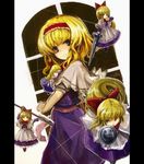 alice_margatroid blonde_hair blue_eyes capelet doll hairband lance luft polearm short_hair solo touhou weapon 