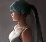  airspace aqua_eyes aqua_hair bad_id bad_pixiv_id face hatsune_miku lips long_hair profile realistic solo twintails upper_body vocaloid 