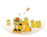  anthro being_watched blush bodily_fluids bottomless bowser breath clothed clothing cum flaccid genital_fluids genitals group hi_res koopa koopa_troopa looking_at_another male male/male mario_bros masturbation nintendo panting penis punstar scalie simple_background size_difference video_games 