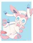  absurd_res animal_genitalia animal_penis anus blue blue_background blue_eyes blush canine_penis censored duo eeveelution female feral genitals hi_res male male/female navel nintendo open_mouth penis pok&eacute;mon pok&eacute;mon_(species) pussy simple_background spread_legs spreading sylveon video_games white_body zikhro_kohaku 