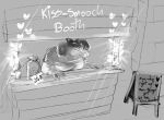  &lt;3 2022 anthro biped breasts digital_media_(artwork) doctordj english_text female greyscale hi_res horn kissing_booth mammal monochrome rodent skaven smile solo text warhammer_(franchise) 