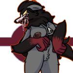  alpha_channel anthro areola big_breasts black_body black_fur blood blood_in_mouth blood_on_face blood_on_hand bodily_fluids botanics breasts brown_areola brown_nipples canid canine canis crotch_tuft dog_tags drooling female fluffy_friend_(postal) fur genital_fluids genitals grey_body grey_fur mammal nipples nude postal_(series) pussy pussy_juice red_background saliva sharp_teeth simple_background solo teeth thick_thighs transparent_background tuft white_body white_fur wide_hips wolf yellow_eyes 