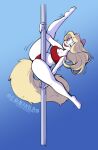  akaunkel animaniacs anthro blush bra clothing dancing female hi_res mammal minerva_mink mink mustelid musteline one_eye_closed panties pole pole_dancing solo stripper_pole true_musteline underwear warner_brothers 