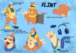  absurd_res alex.fetter feral flint_(blazingflare) floatzel headphones hi_res model_sheet nintendo open_mouth pawpads pok&eacute;mon pok&eacute;mon_(species) sandwich_(disambiguation) scarf slightly_chubby video_games web_(disambiguation) 