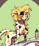  2022 5:6 anthro big_breasts blonde_hair breasts butt calico_cat callie_briggs callmewritefag colored colored_sketch digital_drawing_(artwork) digital_media_(artwork) domestic_cat english_text felid feline felis female fur green_eyes hair hanna-barbera hi_res mammal mottled nipples nude piebald shaded sketch solo swat_kats text tired 