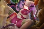  3d_(artwork) absurd_res anthro blender_(software) bodily_fluids button_mash_(mlp) cheerilee_(mlp) cum digital_media_(artwork) equid equine female friendship_is_magic genital_fluids group hasbro hi_res hooves-art horse male male/female mammal my_little_pony pony rumble_(mlp) twilight_sparkle_(mlp) 