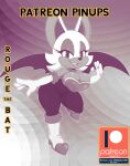  2022 absurd_res anthro areola big_breasts bigdon1992 breasts chiropteran clothed clothing colored digital_media_(artwork) female footwear fur handwear hi_res huge_hips huge_thighs mammal membrane_(anatomy) membranous_wings patreon rouge_the_bat sega short_stack solo sonic_the_hedgehog_(series) text thick_thighs url white_body white_fur wide_hips wings 