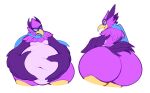  anthro avian beak belly big_belly big_butt bird boot_(artist) bootfromtv butt hands_on_belly huge_butt male overweight overweight_anthro overweight_male rivals_of_aether solo squeezing_belly video_games wrastor yellow_beak 