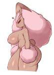  &lt;3 2022 absurd_res anthro areola big_breasts big_butt big_ears black_sclera blush blush_lines breasts brown_body butt female floppy_ears fur hi_res long_ears looking_at_viewer lopunny nintendo nude pink_body pink_fur pok&eacute;mon pok&eacute;mon_(species) red_eyes saltyxodium shiny_pok&eacute;mon simple_background smile solo thick_thighs video_games white_background 