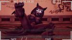  3d_(artwork) anthro anus big_breasts big_butt big_hair big_tail black_body black_fur black_hair black_sclera black_tail bone breasts butt camera canid canine canis digital_media_(artwork) fangs female fur genitals glowing glowing_eyes hair hi_res human long_hair looking_at_viewer mammal nipples nude open_mouth photo_background pussy recording scp-1471 scp-1471-a scp_foundation skull skull_head solo spread_legs spreading teeth text thekidxeno thick_thighs tongue tongue_out white_eyes wide_hips wolf 