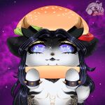  &lt;3 animated anthro burger chibi cuteskitty domestic_cat eyes_closed eyeshadow felid feline felis female food icon ignitus7 ignituspanda makeup mammal pantherine smile solo tiger 