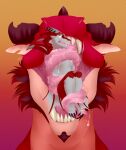  absurd_res alexifree anthro bodily_fluids claws digital_media_(artwork) dragon dragon_hybrid duo entropy_(billeur) feral fur grey_body grey_fur hi_res horn hybrid male male/male mouth_shot open_mouth oral_vore red_body red_fur red_scales saliva saliva_on_tongue saliva_string scales scalie simple_background size_difference soft_vore soldtilidie teeth tongue tongue_bondage tongue_out tongue_wrap vore western_dragon 