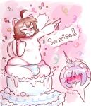  ambiguous_gender andrew_(solo_legend) anthro birthday blush bottomwear bovid bovine bulge cake canid canine canis cattle clothing confetti dessert duo food girly hi_res intersex intersex/male male mammal panties penelopisspiss small_clothing thick_thighs tight_bottomwear tight_clothing underwear wolf 