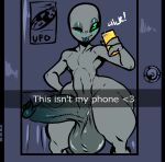  &lt;3 alien alien_humanoid balls big_balls big_penis cream_(repomorame) english_text exclamation_point genitals grey_body hi_res holding_object holding_phone huge_thighs humanoid looking_at_viewer male nude one_eye_closed onomatopoeia penis phone pose repomorame roswell_grey selfie solo sound_effects text thick_thighs tongue tongue_out wide_hips 