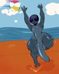  absurd_res alien alien_humanoid ball balls beach beach_ball big_balls big_penis flaccid genitals grey_body hi_res huge_penis huge_thighs humanoid hyper hyper_genitalia hyper_penis inflatable male muffin_(repomorame) navel open_mouth penis raised_arms repomorame roswell_grey seaside solo suntan tan_line thick_thighs wide_hips 