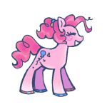  1:1 accessory blue_hooves cutie_mark earth_pony equid equine eyelashes eyes_closed female feral friendship_is_magic fur hair hair_accessory hair_tie hasbro heart_(marking) hooves horse imperceiveable_(artist) mammal my_little_pony open_mouth orange_hooves pink_body pink_fur pink_hair pink_tail pinkie_pie_(mlp) pony simple_background smile solo white_background 