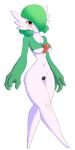  absurd_res alpha_channel blush bottomless breasts clothed clothing crop_top featureless_feet female gardevoir grin hair hair_over_eyes hi_res humanoid nintendo nipple_slip not_furry pok&eacute;mon pok&eacute;mon_(species) pussy_tape ralphlord shirt simple_background smile solo topwear transparent_background under_boob video_games 